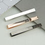 Personalised Rose Gold Tie Slide And Bar Cufflinks Set, thumbnail 3 of 9
