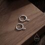 Extra Tiny Clear Cz Huggie Hoop Earrings, thumbnail 7 of 10