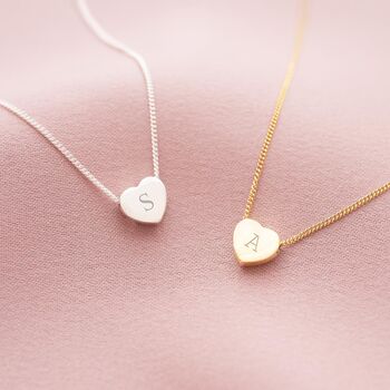 Personalised Mini Heart Initial Necklace Photo Set, 2 of 12