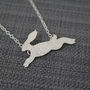 Sterling Silver Watercolour Baby Hare Necklace, thumbnail 3 of 4