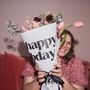 'Happy Bday' Fresh Flower Birthday Bouquet, thumbnail 4 of 4