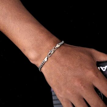 Mens Bracelet Chain 5mm Stainless Steel Cuban Bracelet For Men, 7 of 10