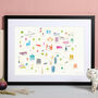 Map Of East London And The City Art Print, thumbnail 1 of 3