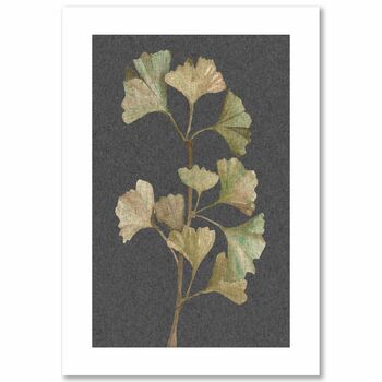 Grey Vintage Botanical Leaf Art Print, 6 of 6