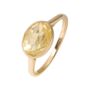 Yellow Gold Oval Briolette Cut Rings, thumbnail 4 of 11