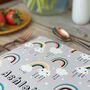 Rainbows Personalised Placemat With Rainbows And Stars, thumbnail 3 of 7