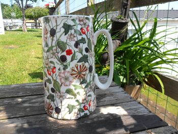 Large China Jug In Bramble Hedgerow Design, 7 of 9
