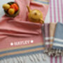 Personalised Cotton Tea Towel And Tablecloth, thumbnail 4 of 12