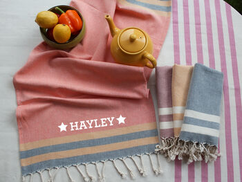 Personalised Cotton Tea Towel And Tablecloth, 4 of 12