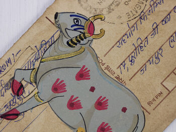 Hand Painted Vintage Indian Postcard Mix Set Of Five, 3 of 6