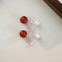 Estelle Ivory Silver Pearl Ball Charm Gift Earrings, thumbnail 4 of 6