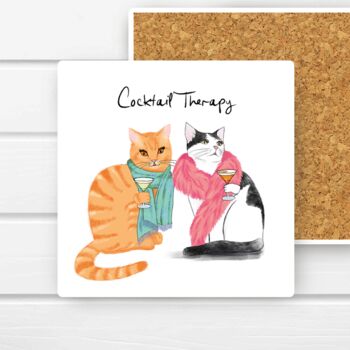 Funny Cat Coaster, Fabulous Cat Range, Cat Lovers Gift, 3 of 8