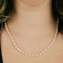 Small White Oval Pearl Choker Necklace, thumbnail 5 of 5