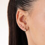 Faceted Star Single Flat Back Earring, thumbnail 3 of 9