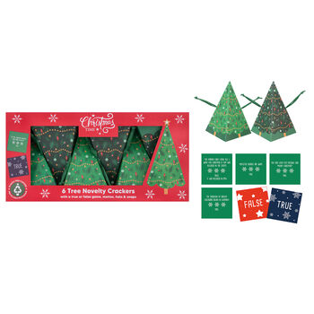 Green Tree Novelty Christmas Crackers Set Of Six, 4 of 5