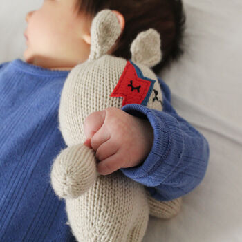 Bowie Bunny Handmade Rattle For New Baby, 3 of 4