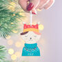 Personalised Christmas Cat Hanging Decoration, thumbnail 3 of 7