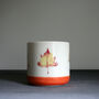 Ceramic Mug Orange Leaf Design, thumbnail 2 of 4