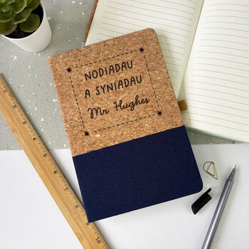 Engraved Welsh Personalised Notebook, 2 of 3