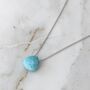 The Nugét Turquoise Birthstone Necklace, Silver, thumbnail 3 of 7