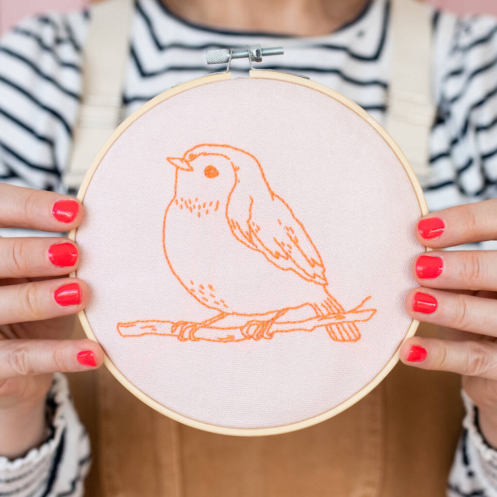 Robin Embroidery Hoop Kit, 1 of 6