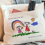 Personalised Hand Drawn Mother's Day Cushion, thumbnail 1 of 3