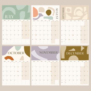 2024 Calendar | Abstract Organic | A4, 10 of 10