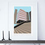 Brutalist Utopia Barbican Illustrated Poster Print, thumbnail 3 of 3