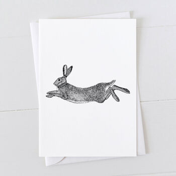 Hare Print Gift Wrap With Card Option, 4 of 5