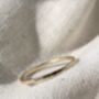 Solid 9ct Recycled Gold Textured Stacking Ring, thumbnail 5 of 9