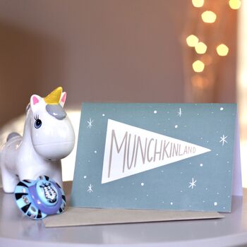 Welcome To Munchkinland Greetings Card, 2 of 5
