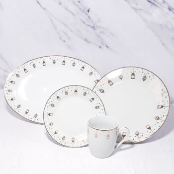 Lantern Gold Plated Dining Bundle Dinner Set, Platters, Bowls And Mugs, 2 of 12