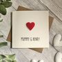Personalised Mummy And Child Heart Birthday Card, thumbnail 1 of 5
