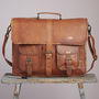 Personalised Large Vintage Style Leather Satchel Bag, thumbnail 5 of 9