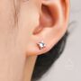 Delicate Starburst Stud Earrings, thumbnail 6 of 11