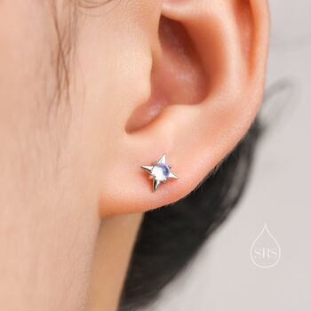 Delicate Starburst Stud Earrings, 6 of 11