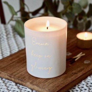 Glow Through Personalised Message Candle, 2 of 5