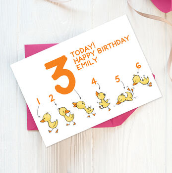 Personalised Number Birthday Card One Five Years, 3 of 6