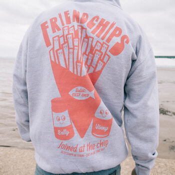 Friendchips Mens Slogan Hoodie With Chips Graphic, 3 of 4
