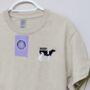 Moody Cow Embroidered T Shirt, thumbnail 2 of 5