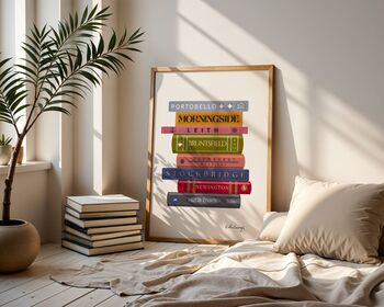 Edinburgh Book Stack Art Print, 4 of 6