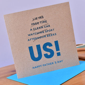 'Us' Funny Father's Day Card For Dad, 2 of 2