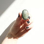 Oval Aventurine Gemstone Ring Set In Sterling Silver, thumbnail 4 of 6
