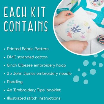 Rainbow Mandala Embroidery Kit, Colourful Diy Hoop Art For Beginners, 5 of 6