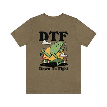 'Dtf Down To Fight' Funny Frog Shirt, 6 of 8