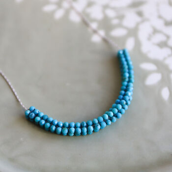 Turquoise Gemstone Beaded Necklace, 4 of 6