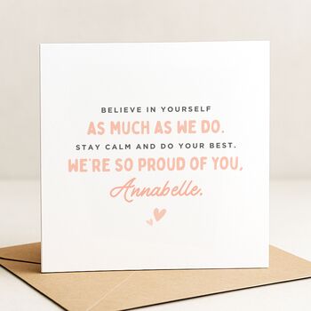 Proud Of You Exam Support Card For Her Daughter Granddaughter, 2 of 8