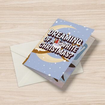 Dreaming Of A White Christmas?! Cheeky Christmas Card With Funny 3D Pop Up Robins, 7 of 12