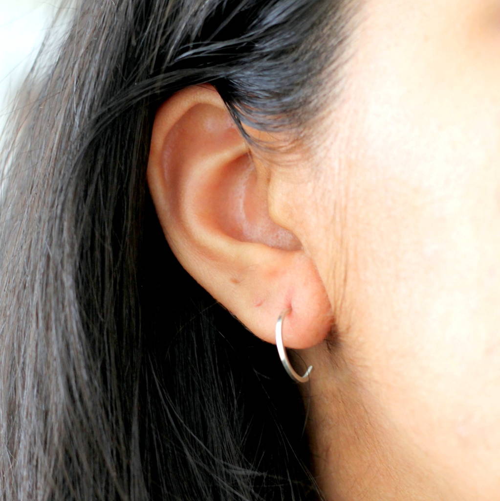 open hoop earrings by mela jewellery