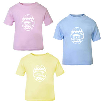 Personalised Easter Egg Childrens T Shirt, 2 of 3